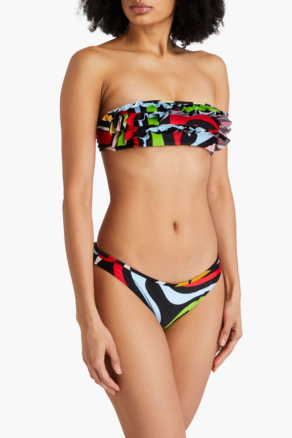 PUCCI قطعة بيكيني سفلية مزينة بطبعات