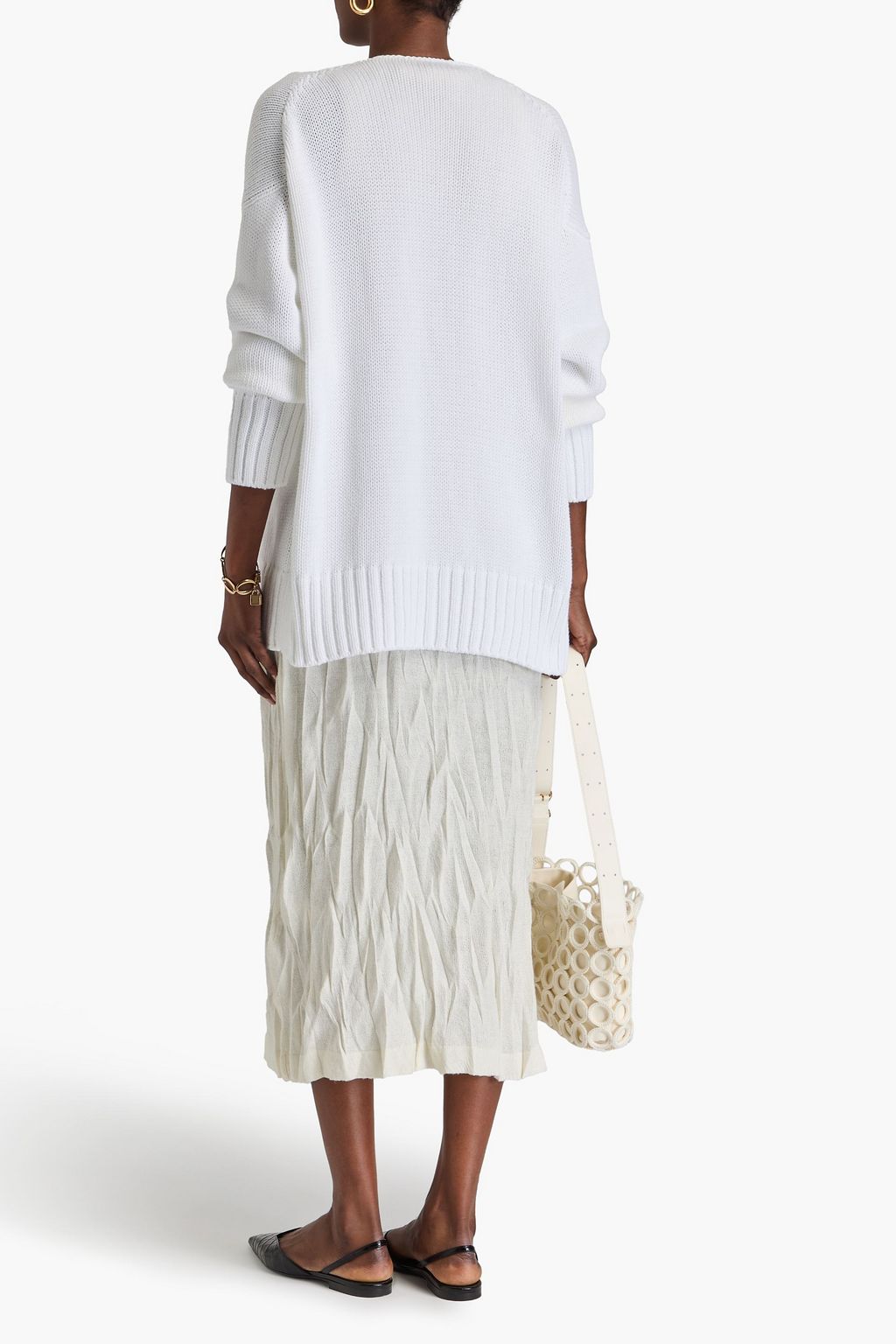 ANOTHER TOMORROW Oversized cotton cardigan