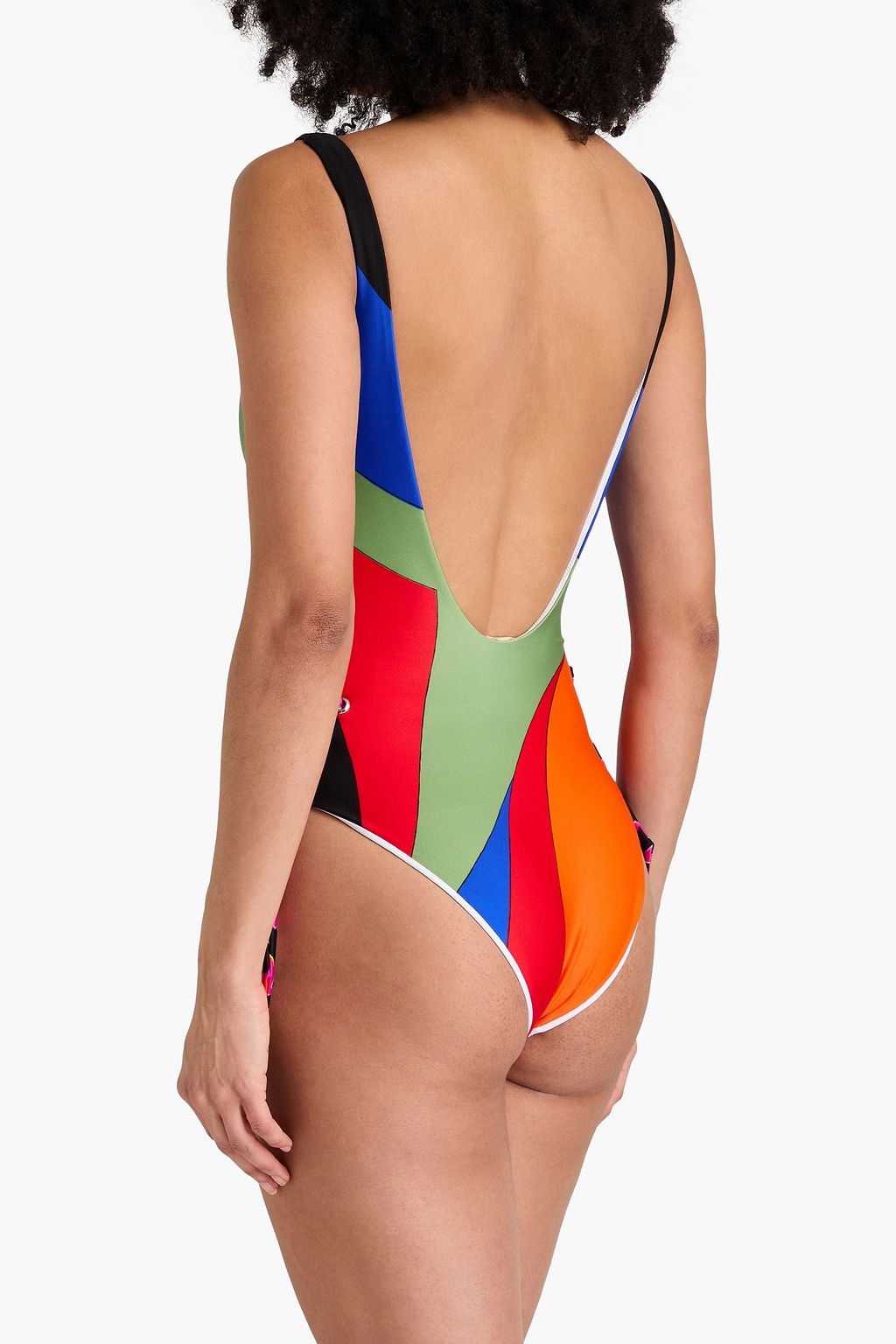 PUCCI لباس سباحة من الجيرسي المصنوع من نسيج مطاط ومزين بطبعات
