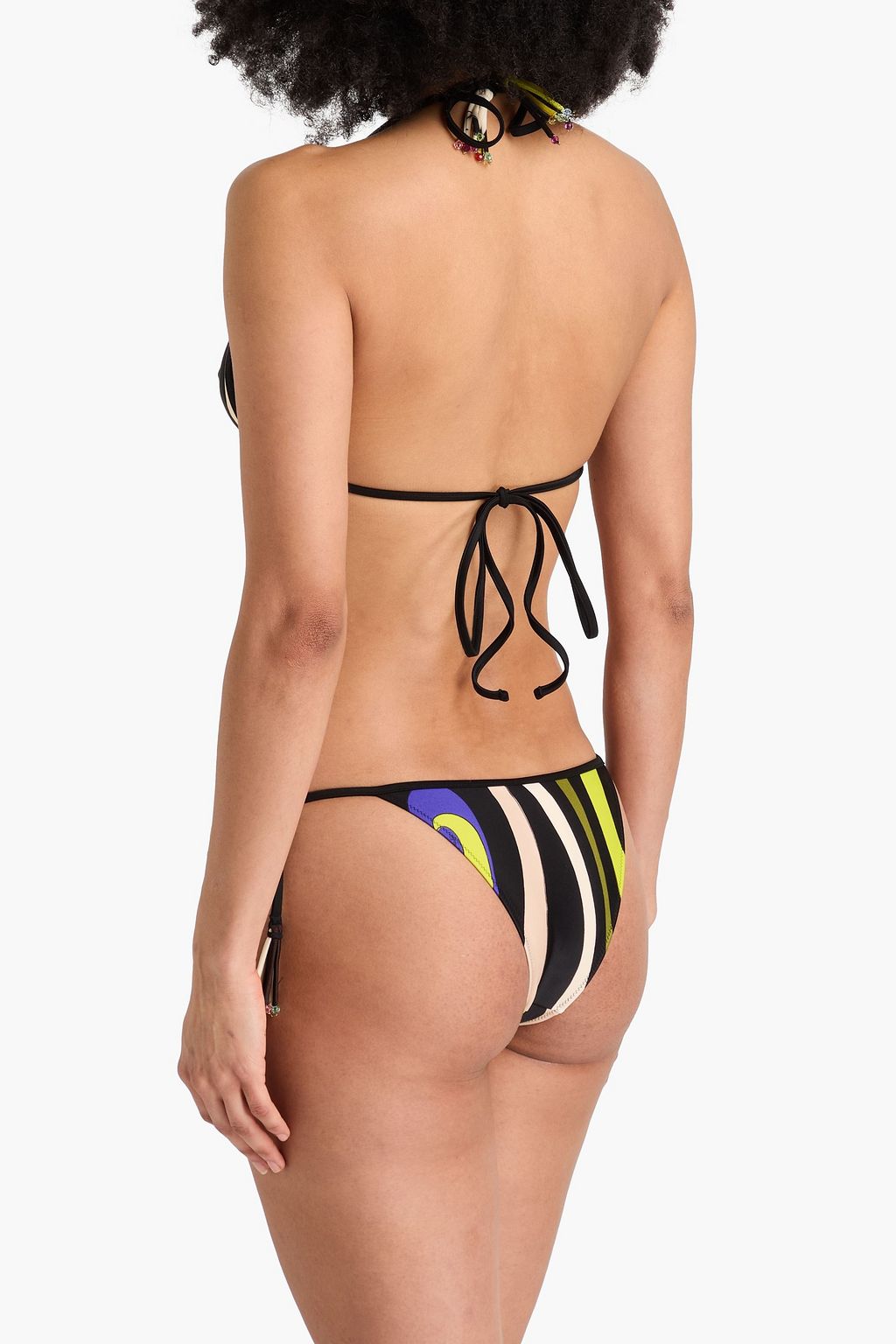 PUCCI توب بيكيني مثلّث الشكل مزين بطبعات وبشرّابات