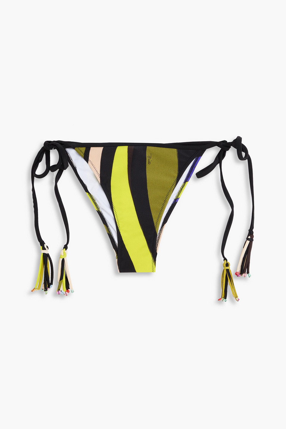 Pucci - Tasseled printed bikini briefs - Black - S