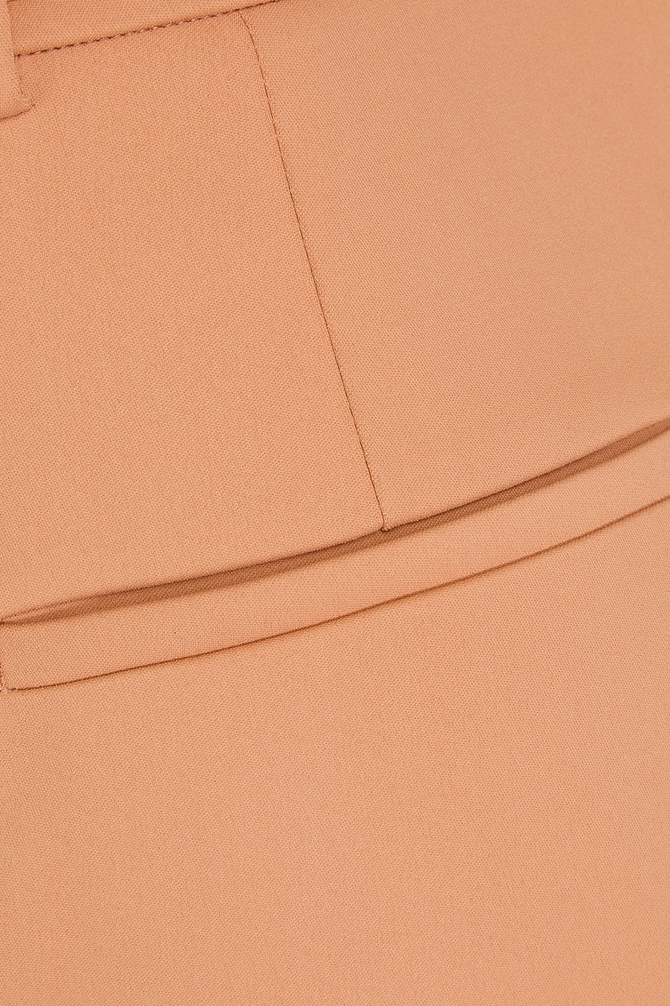 Shop Another Tomorrow Belted Crepe Wide-leg Pants In Peach