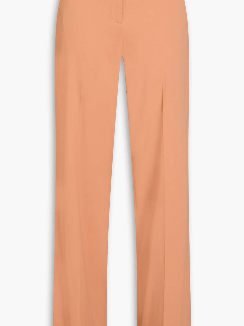 belted crepe wide-leg pants