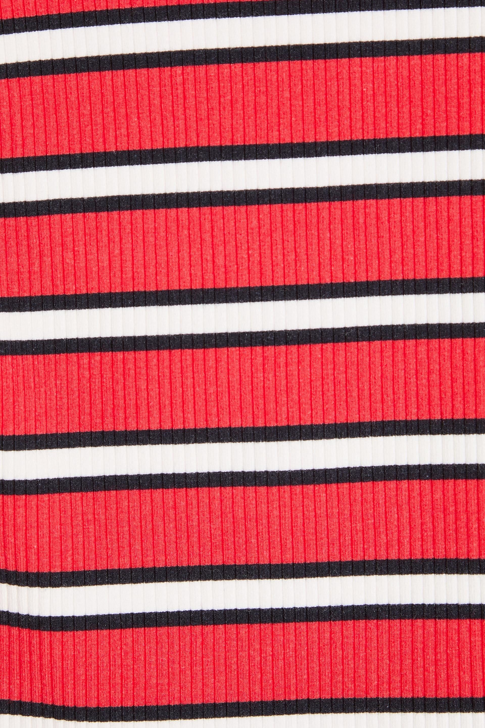 ALICE AND OLIVIA TEAKWOOD CROPPED STRIPED COTTON-BLEND JERSEY TANK