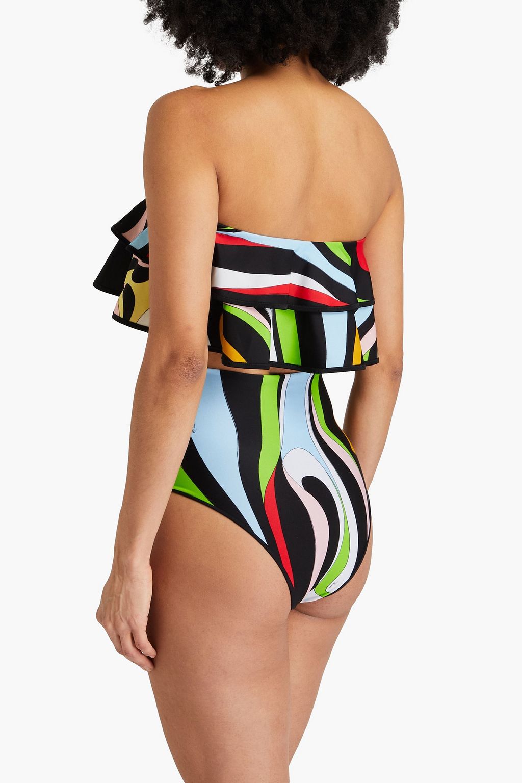 PUCCI توب بيكيني بتصميم باندو مزين بطبعات وبكشاكش