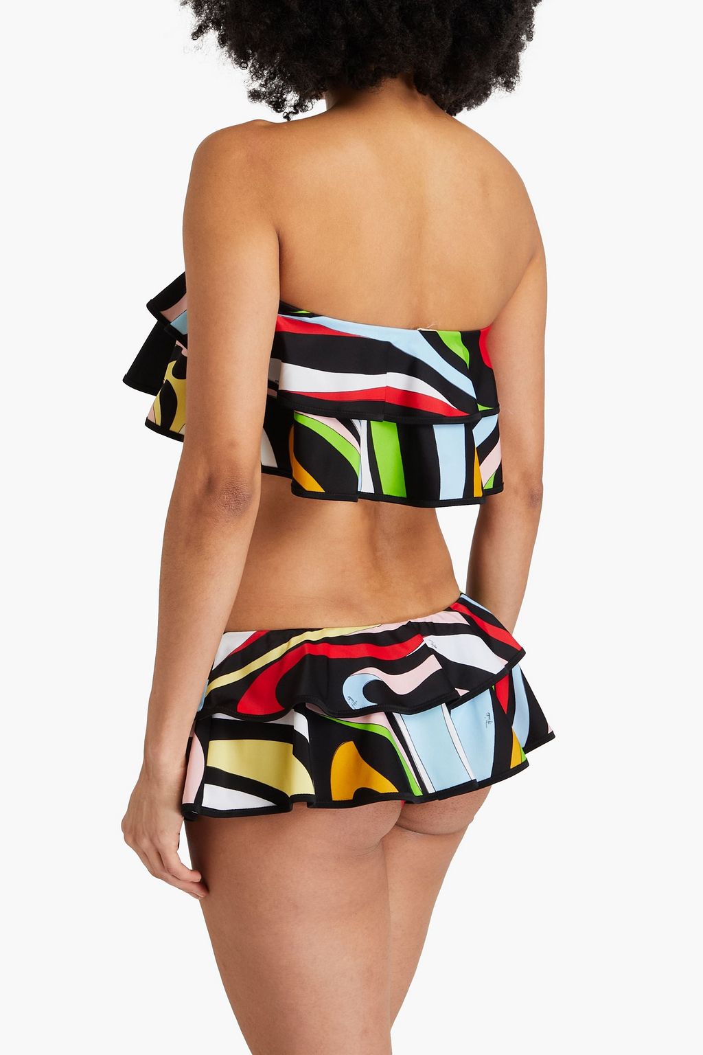 PUCCI قطعة بيكيني سفلية مزينة بطبعات وبكشاكش