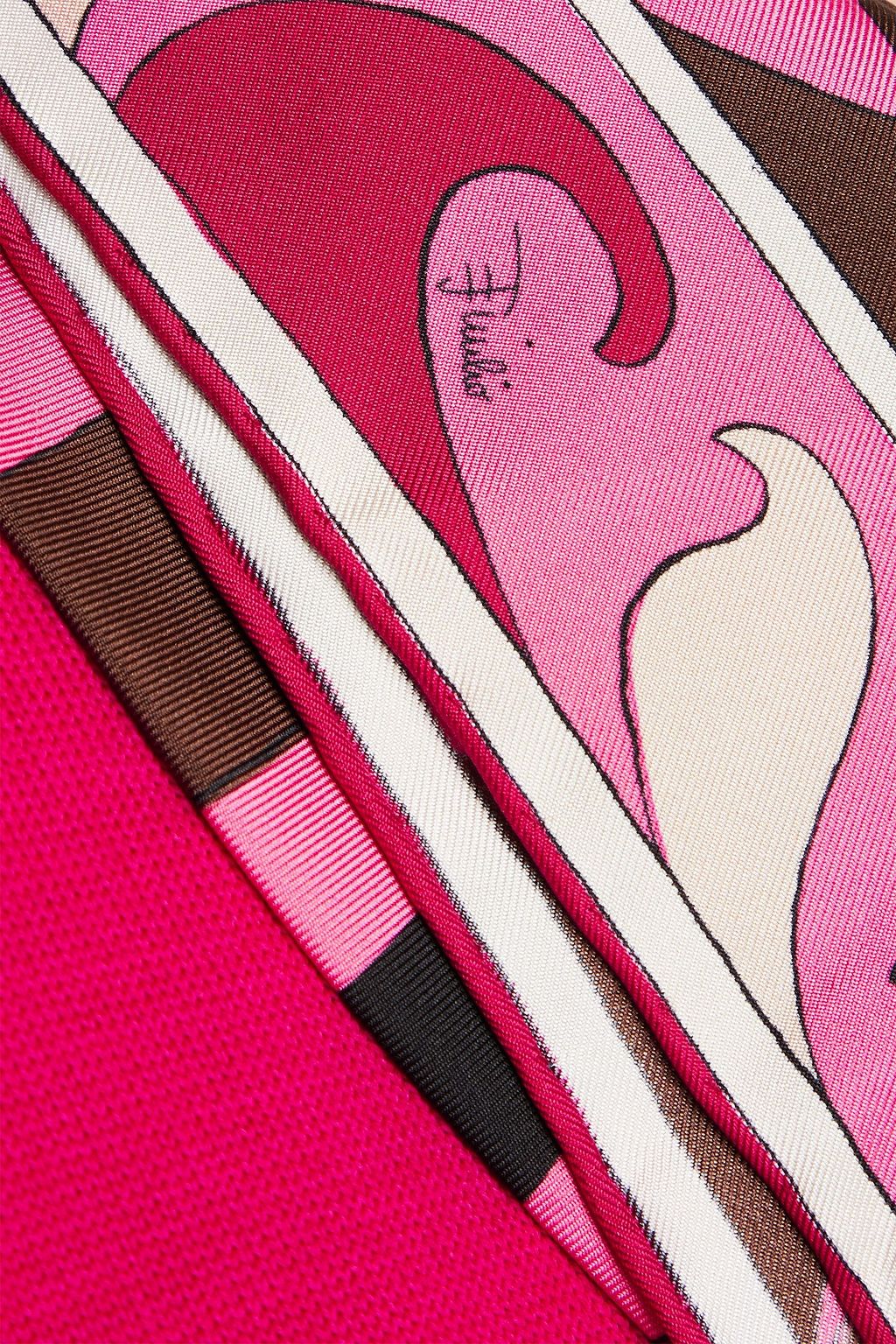 PUCCI Printed silk-twill and wool top