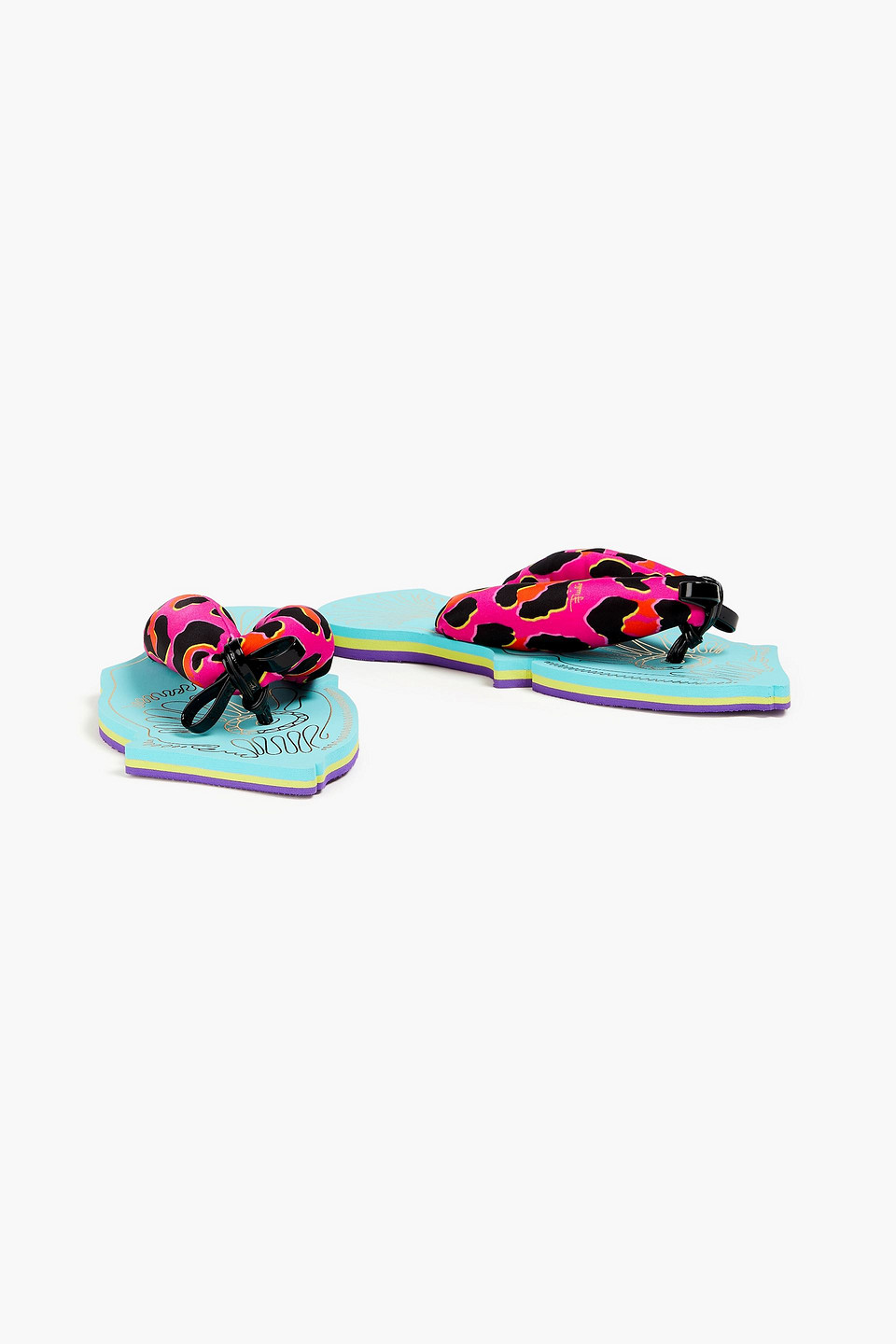 Pucci Zehensandalen Aus Jersey Mit Print In Fuchsiafarben