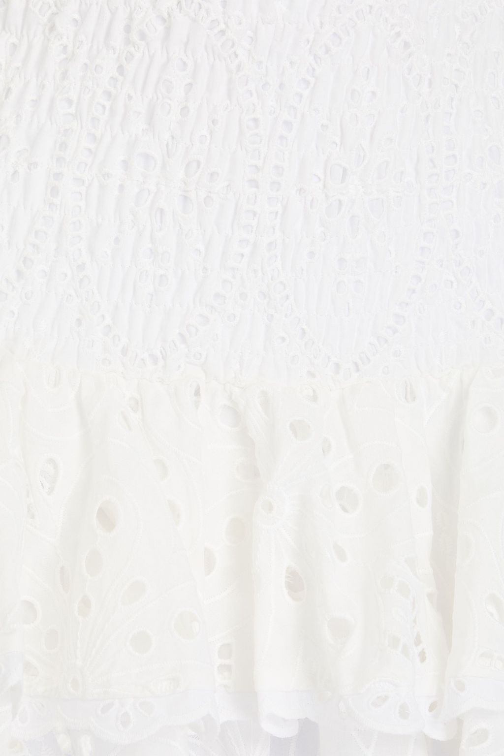 CHARO RUIZ IBIZA Noa ruffled broderie anglaise cotton-blend mini skirt