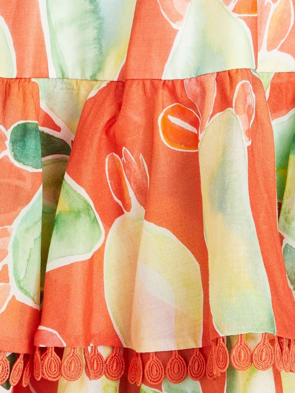 pyxis printed cotton-blend voile mini dress