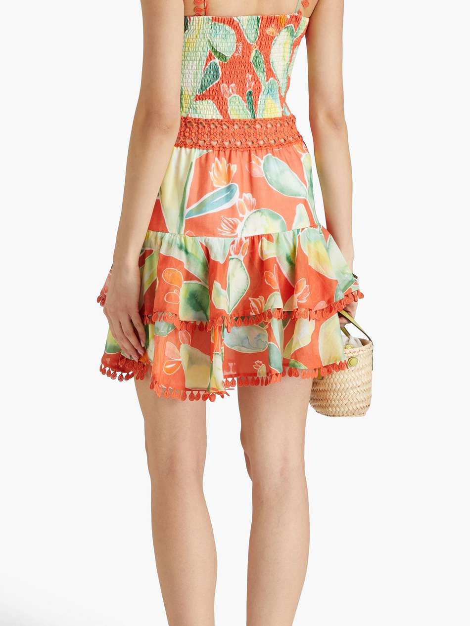 pyxis printed cotton-blend voile mini dress
