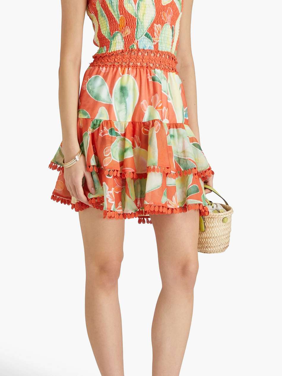 pyxis printed cotton-blend voile mini dress