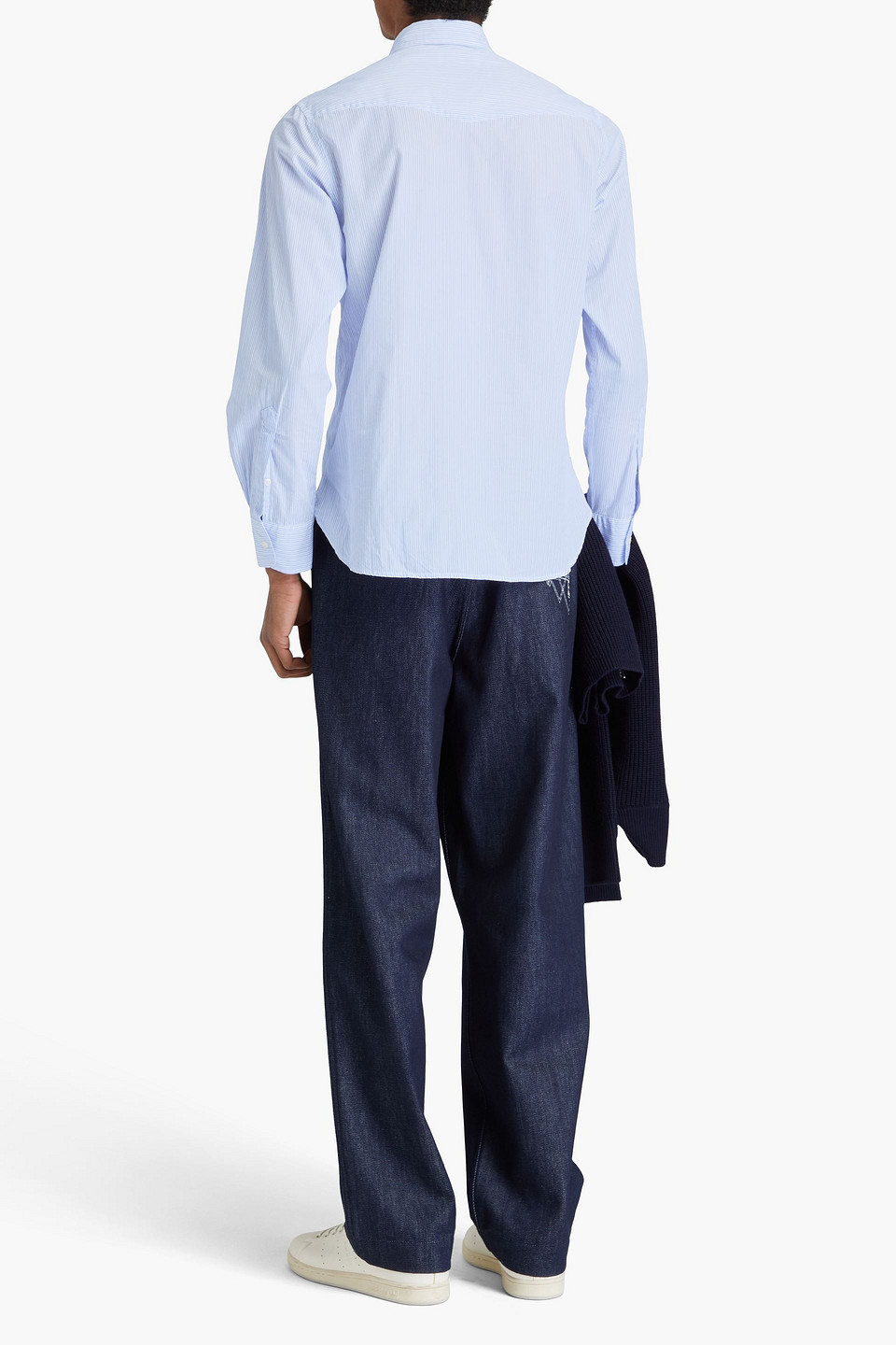 OFFICINE GENERALE GIACOMO STRIPED COTTON-POPLIN SHIRT
