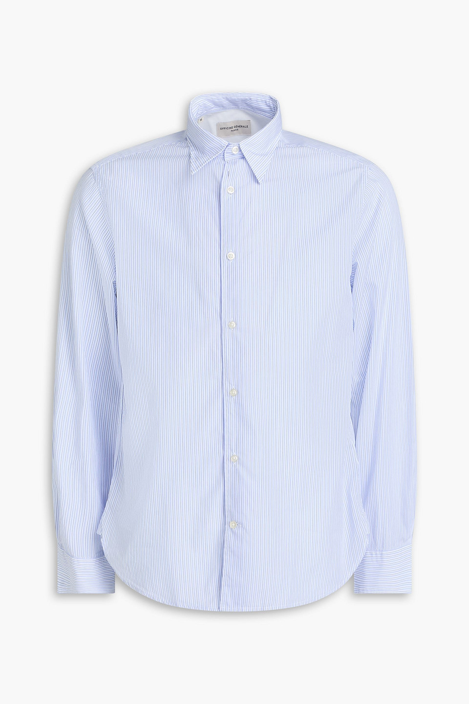 OFFICINE GENERALE GIACOMO STRIPED COTTON-POPLIN SHIRT