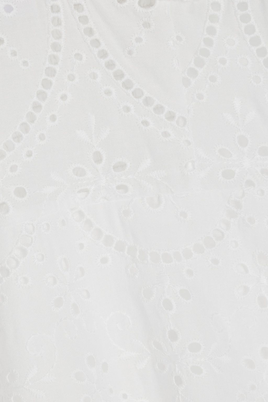 CHARO RUIZ IBIZA Carina lace-trimmed broderie anglaise cotton-blend mini dress