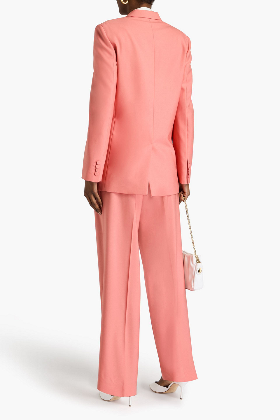 Another Tomorrow Oversized Blazer In Antique Rose