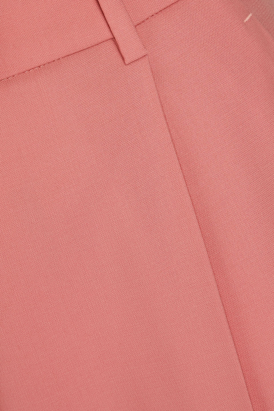 Shop Another Tomorrow Pleated Wool-crepe Wide-leg Pants In Antique Rose