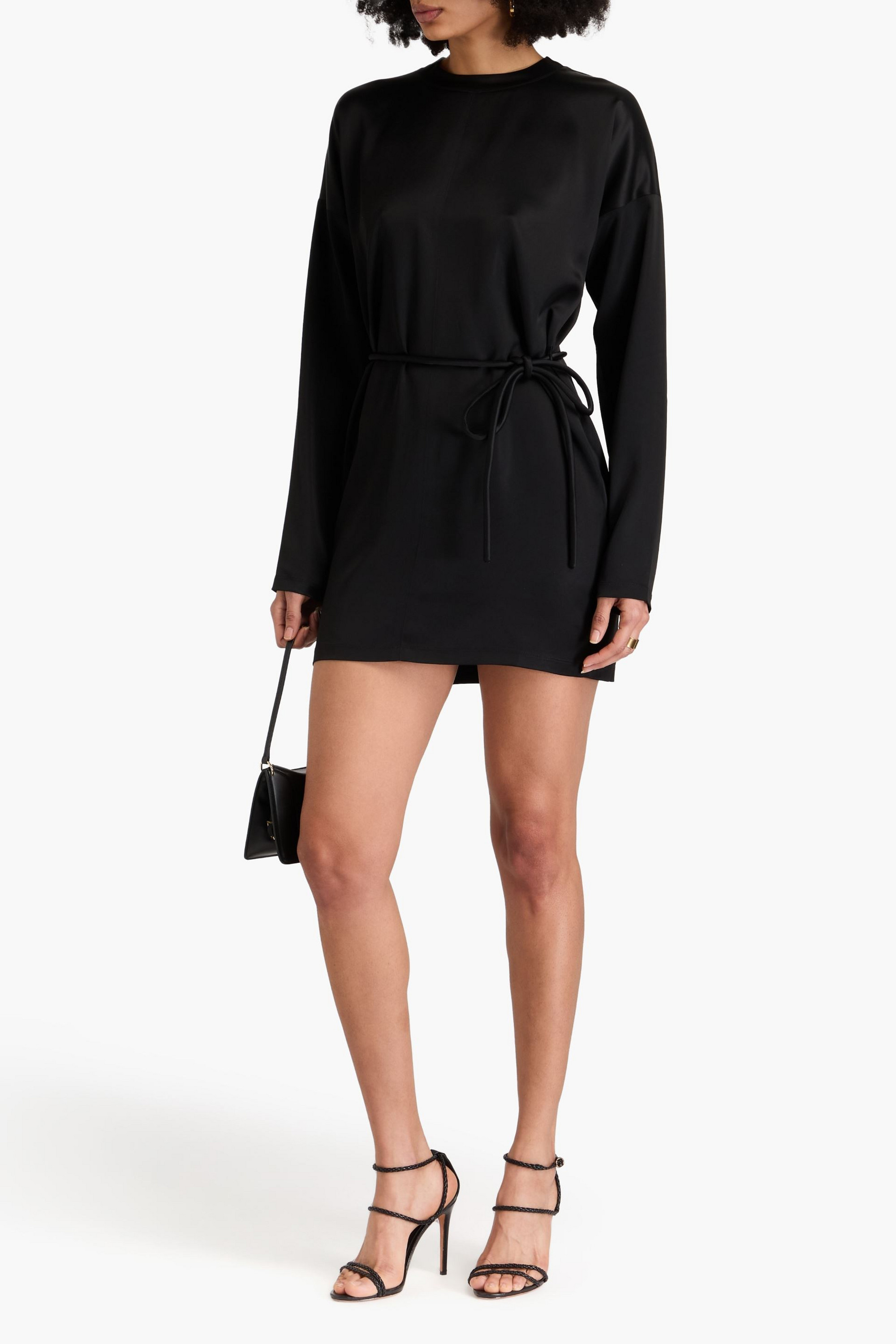 Nanushka Belted satin mini dress