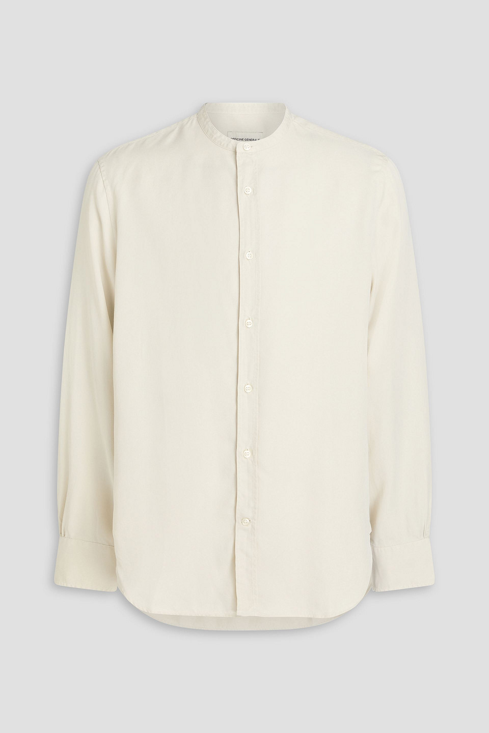 Officine Generale Gaspard Hemd Aus Vorgewaschenem Lyocell In Off-white
