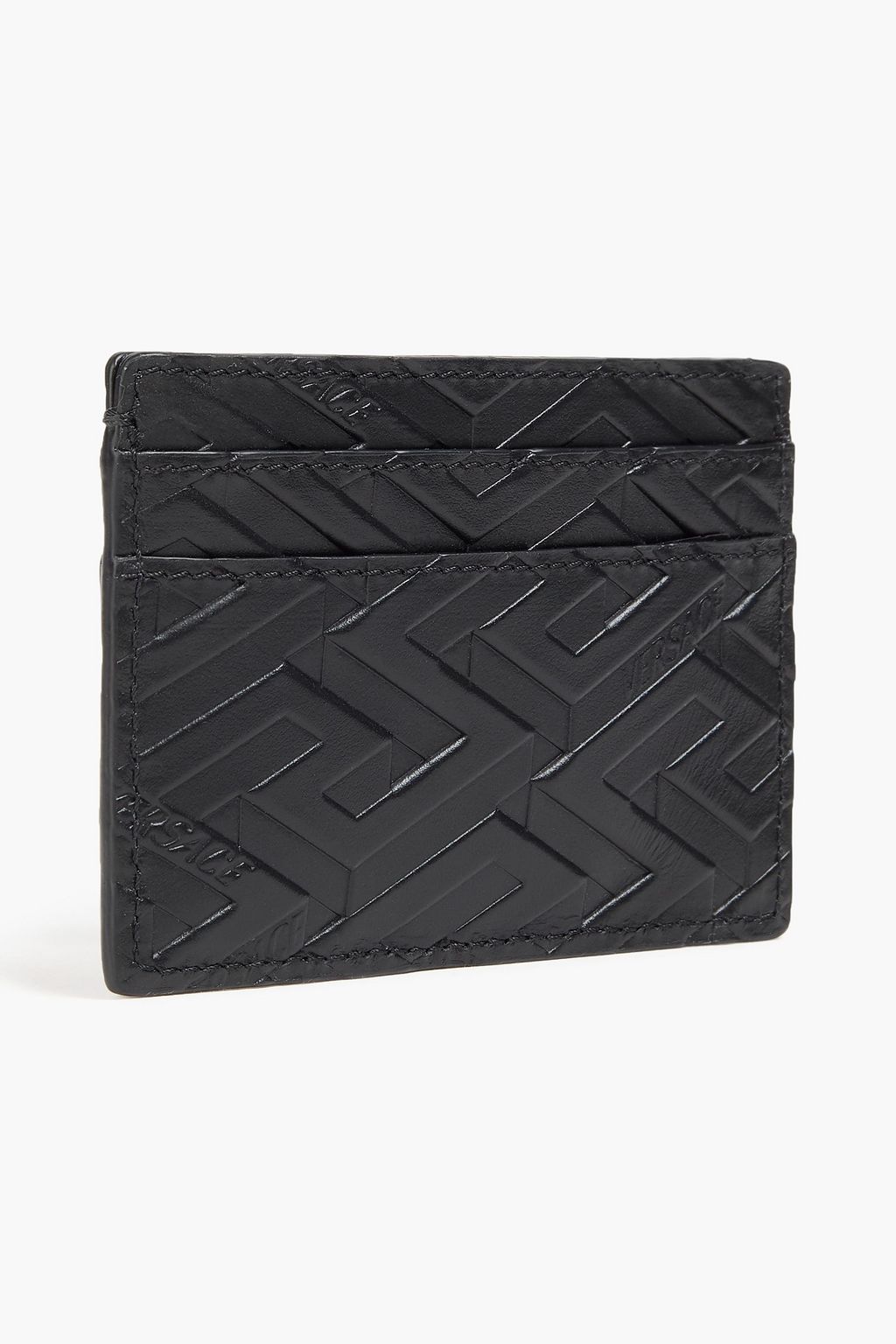VERSACE Embossed leather cardholder