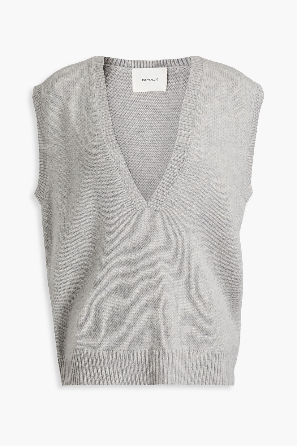Lisa Yang Ling Cashmere Vest In Light Gray