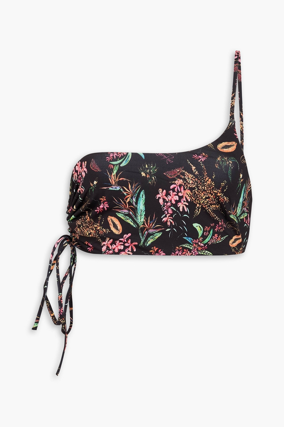 Charo Ruiz Ibiza - Miou one-shoulder printed bikini top - Black - S
