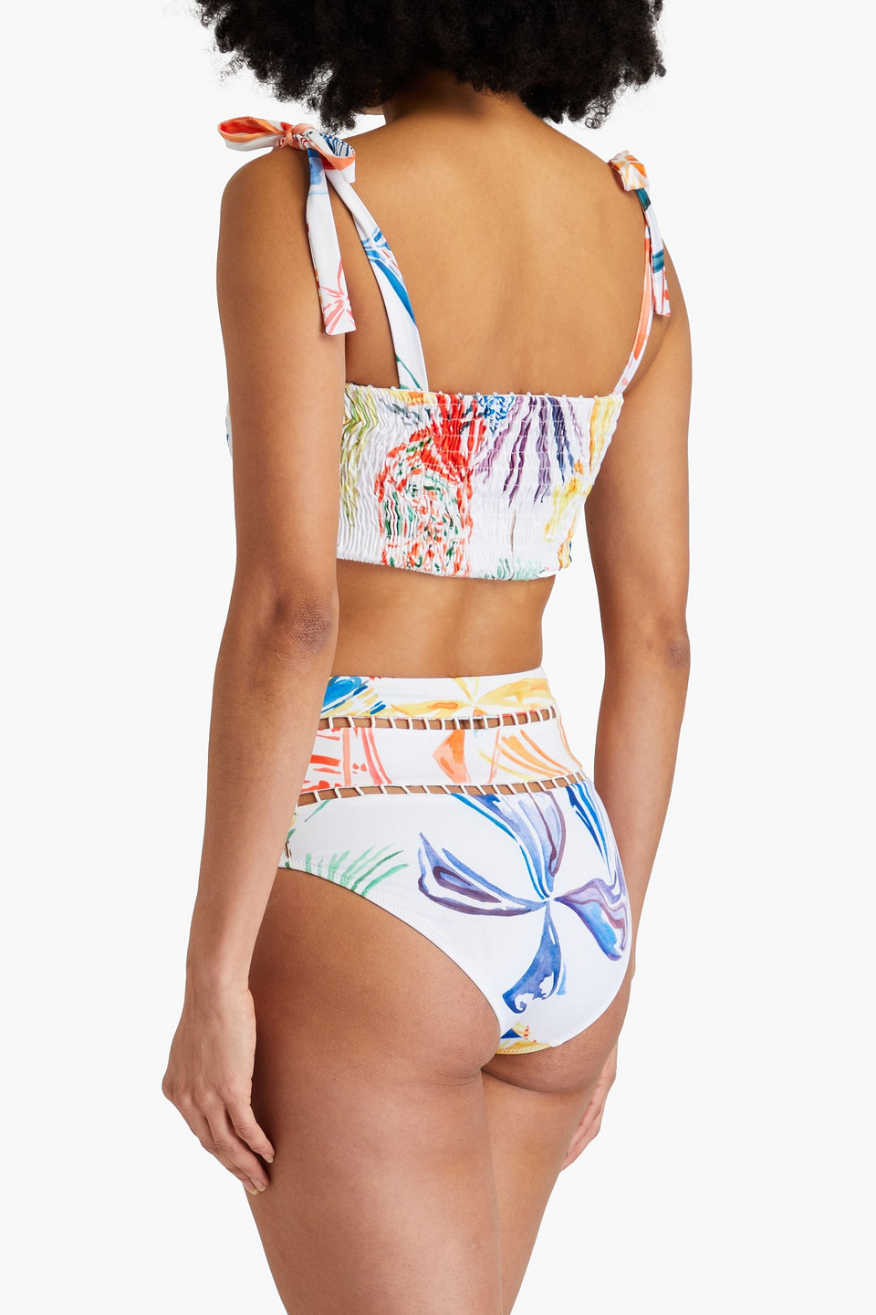  Charo Ruiz Ibiza - Suzanne Bedrucktes Bikini-höschen - Weiß - Xs 
