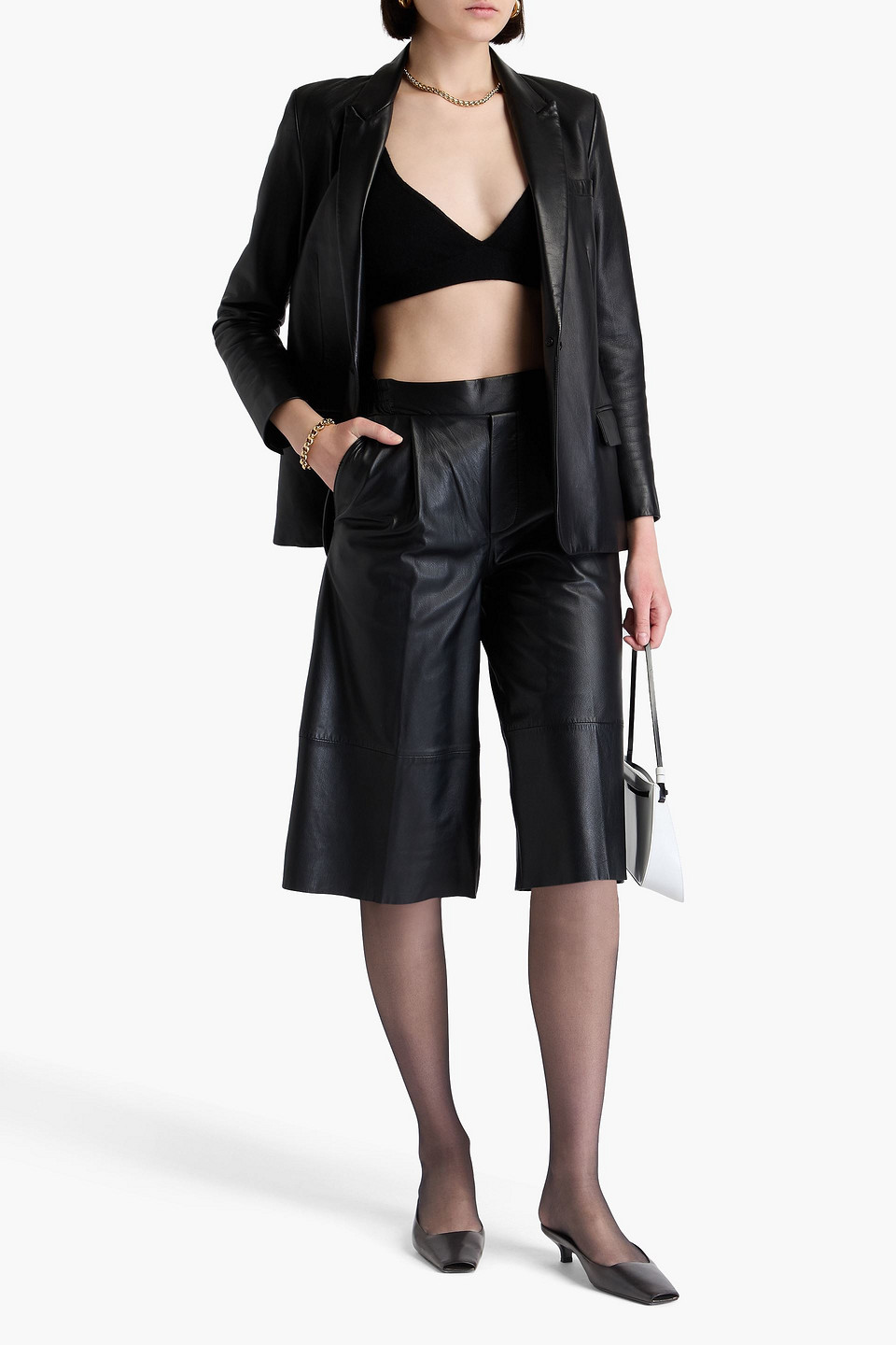 Lisa Yang Capucine Cashmere Bralette Ink In Black