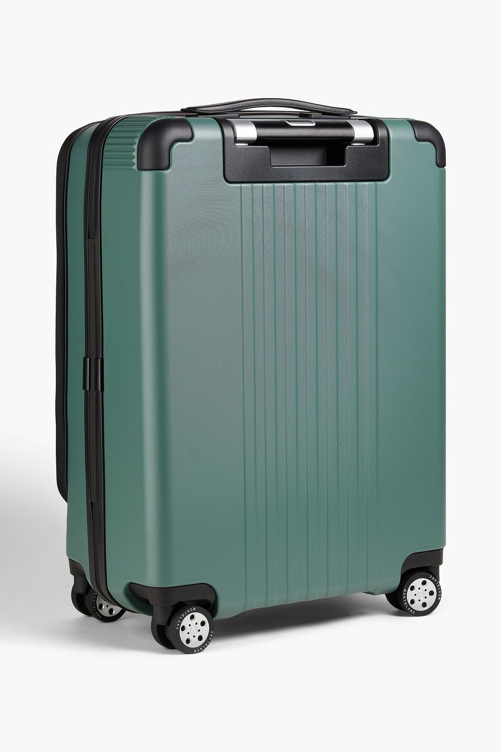 MONTBLANC #MY4810 leather-trimmed polycarbonate carry-on suitcase