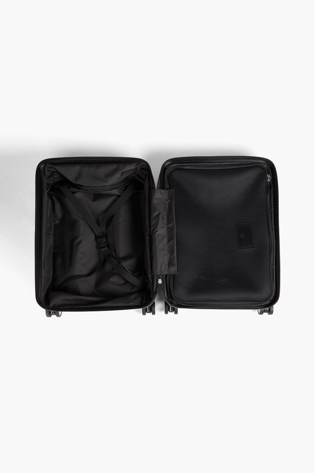 MONTBLANC #MY4810 leather-trimmed polycarbonate carry-on suitcase