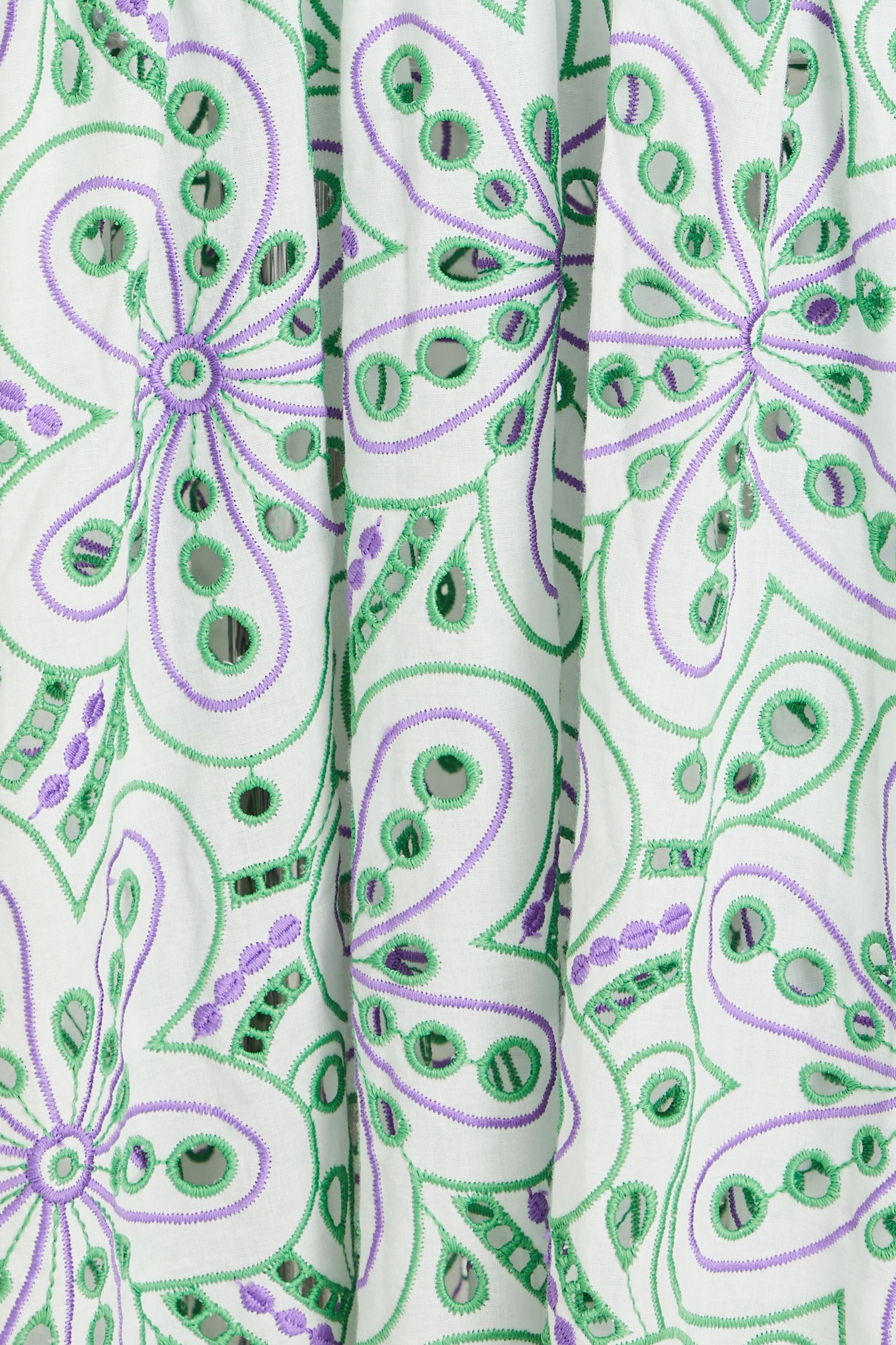 Charo Ruiz Ibiza Isabella off-the-shoulder broderie anglaise cotton-blend midi dress