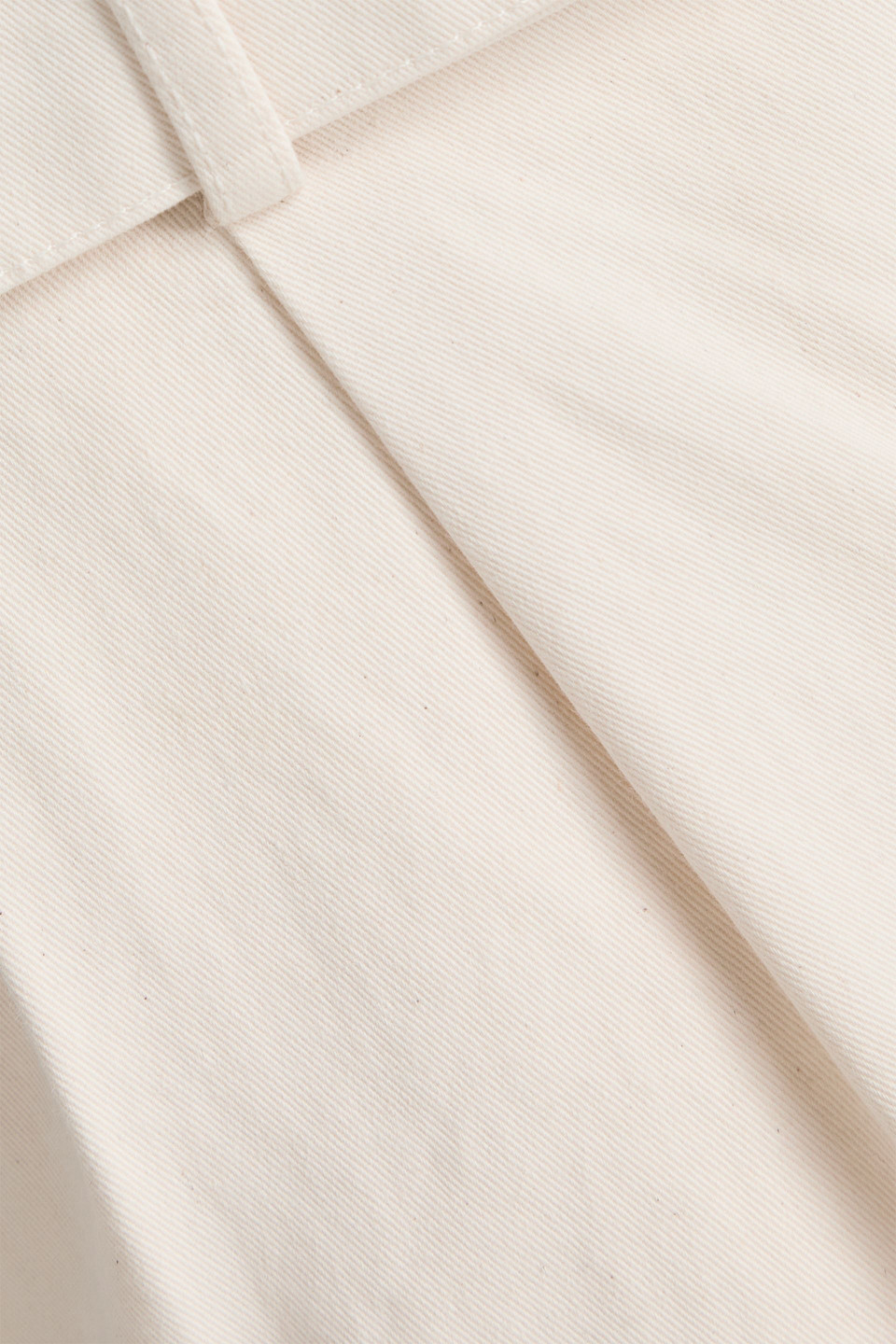 Officine Generale Luigi Pleated Cotton-twill Pants In Ecru
