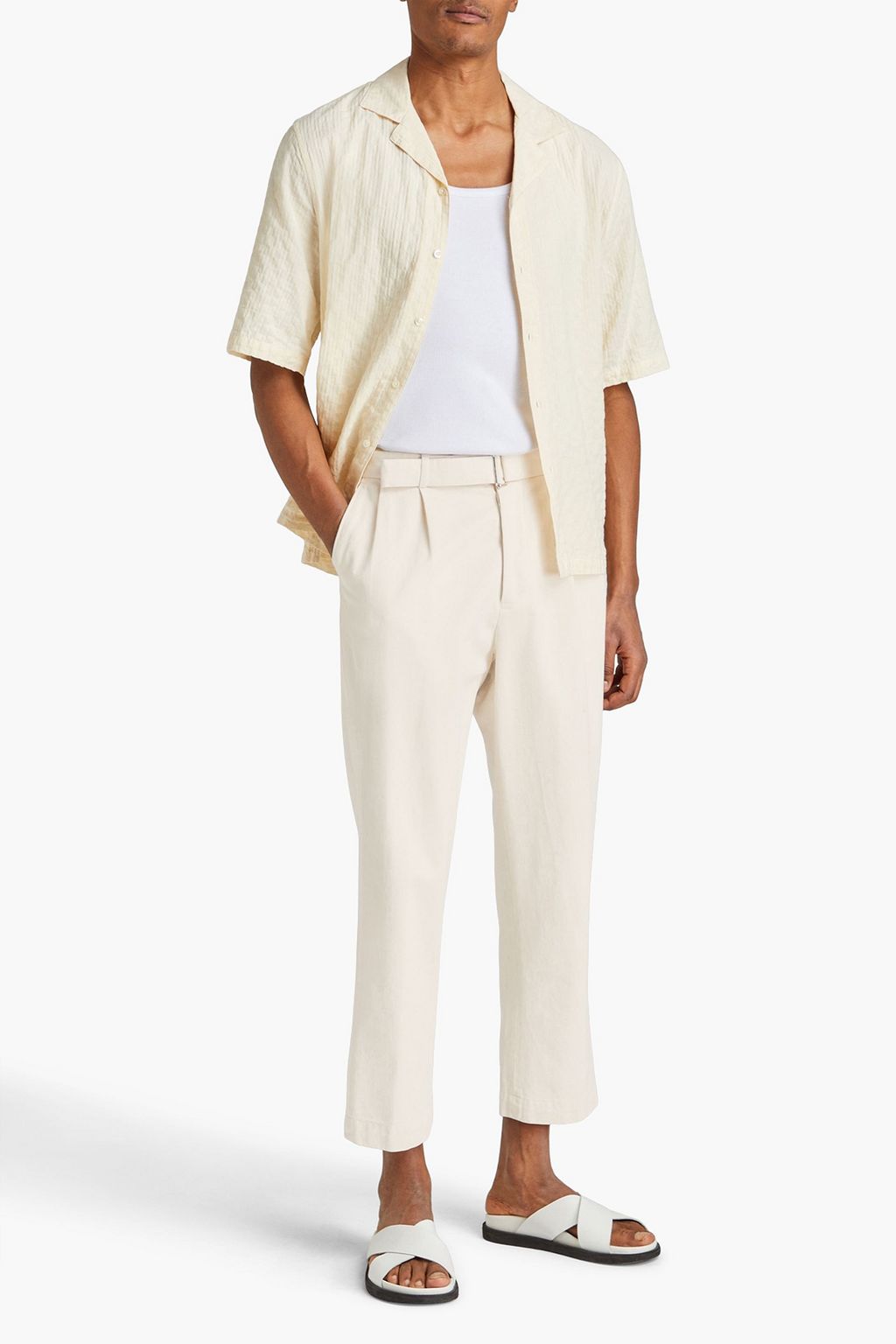 OFFICINE GÉNÉRALE Luigi pleated cotton-twill pants