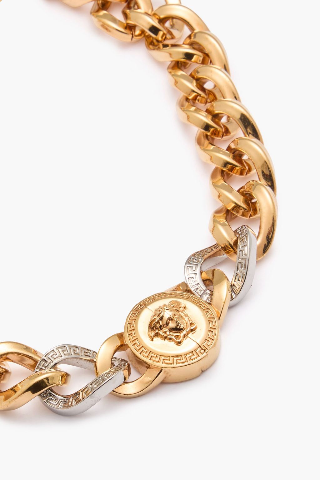 VERSACE Gold and silver-tone necklace