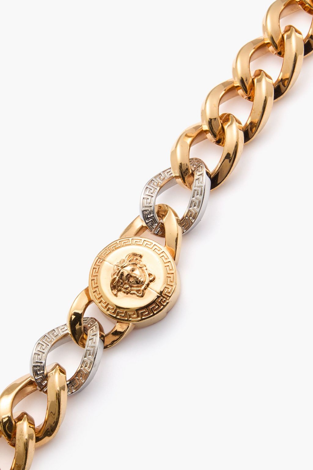VERSACE Gold and silver-tone necklace
