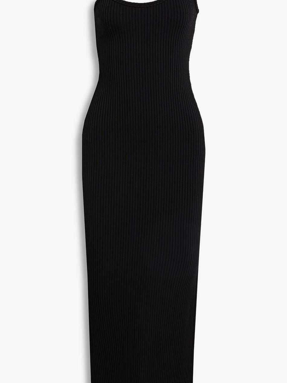 anastasia ribbed-knit maxi dress