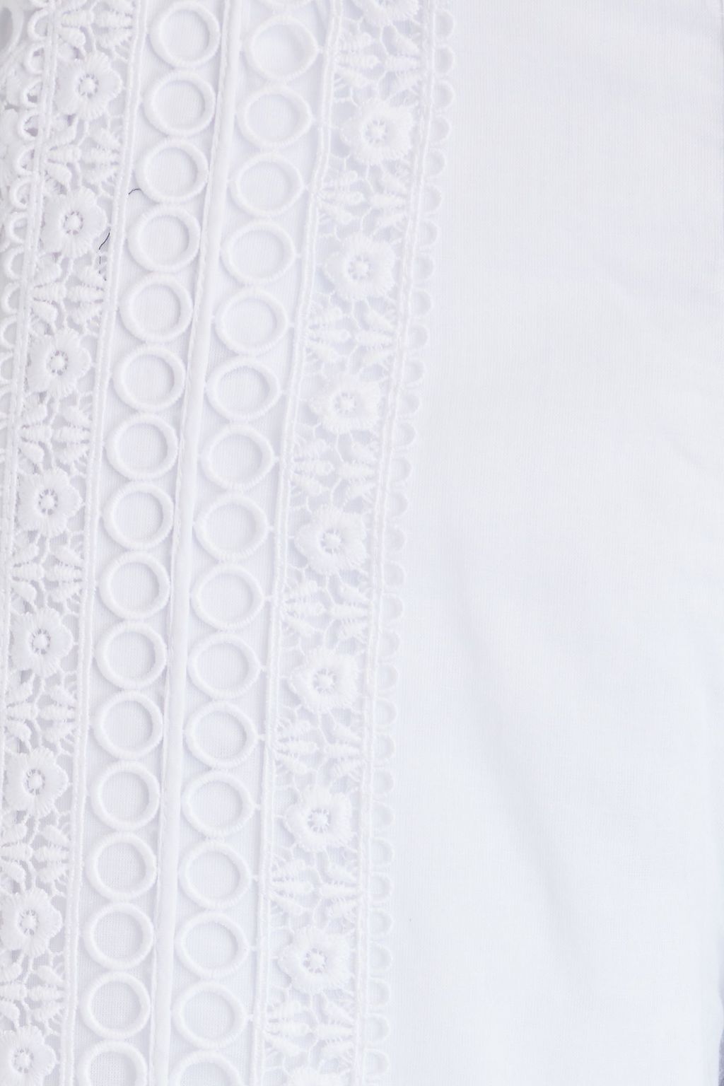 CHARO RUIZ IBIZA Lace-trimmed cotton-voile wide-leg pants