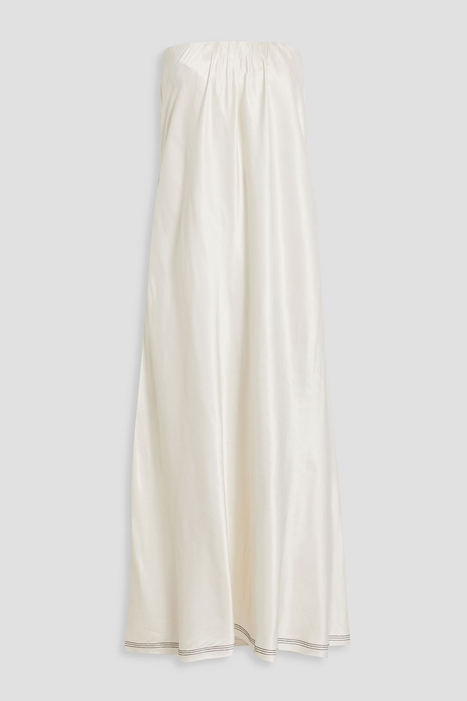 Bec & Bridge Tillie Strapless Satin-twill Maxi Dress In Ivory