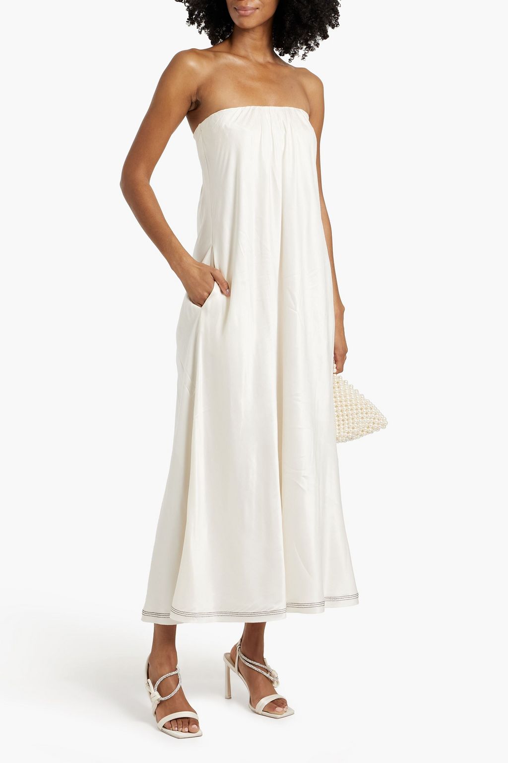 BEC & BRIDGE Tillie strapless satin-twill maxi dress