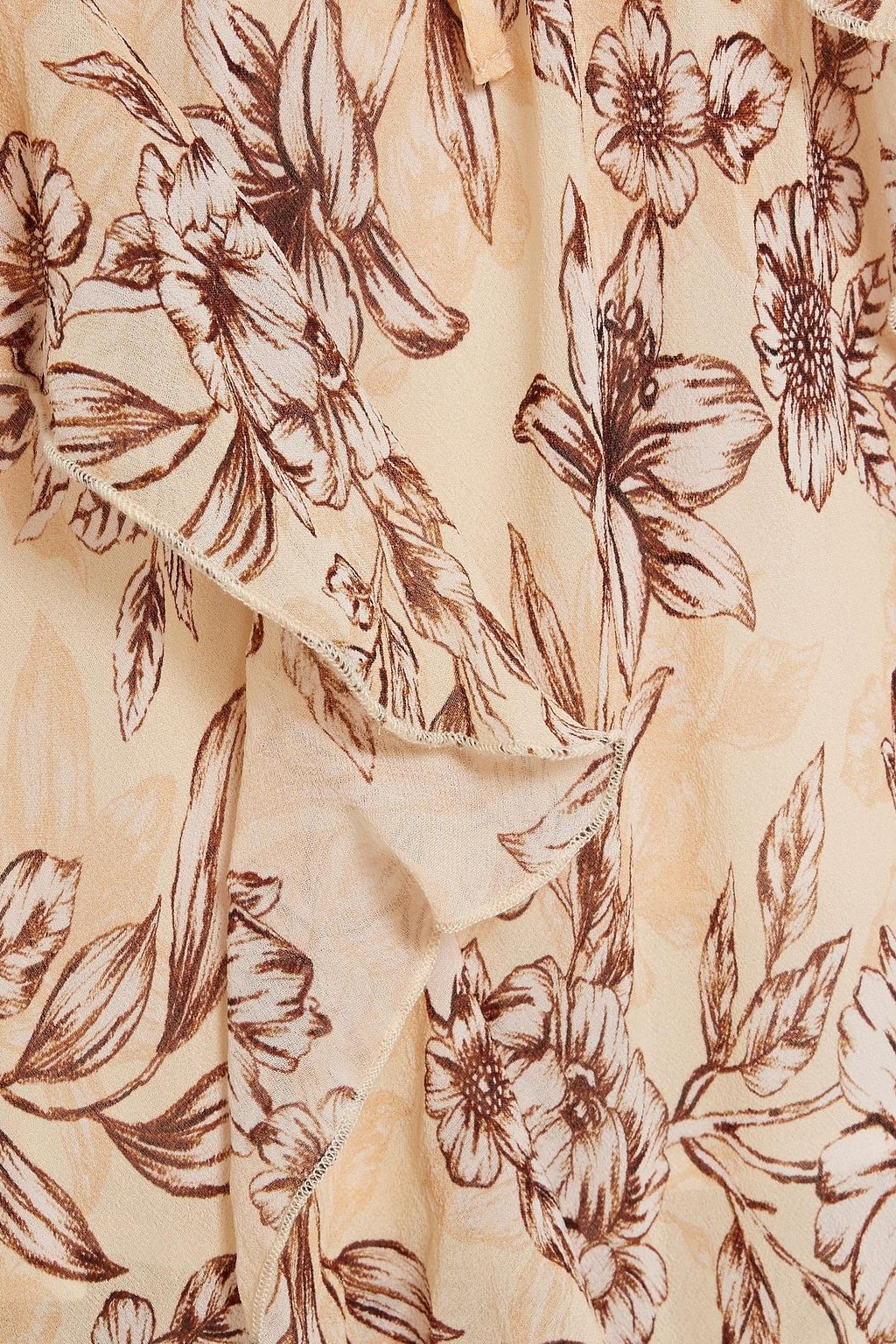 BEC & BRIDGE Courtney ruffled floral-print silk-chiffon maxi dress