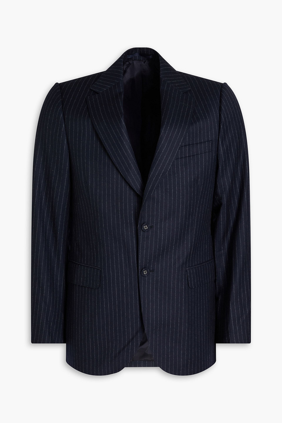Officine Generale Giovanni Blazer Aus Wolle Mit Nadelstreifen In Marineblau