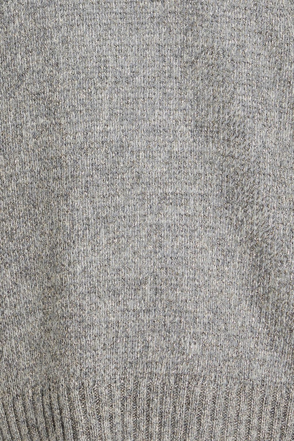 BRUNELLO CUCINELLI 메탈릭 니트 스웨터