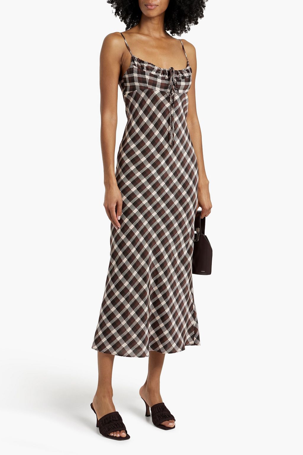 BEC & BRIDGE Chiara checked crepe midi dress