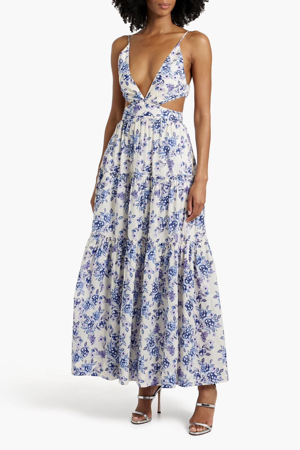 BEC & BRIDGE Carla cutout floral-print cotton maxi dress