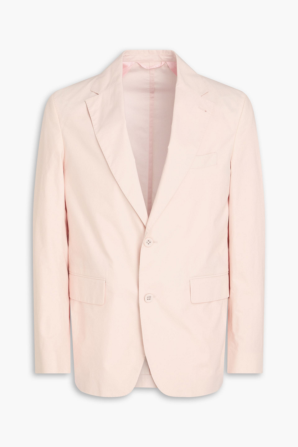 Officine Generale Arthus Blazer Aus Baumwollpopeline In Pastellrosa