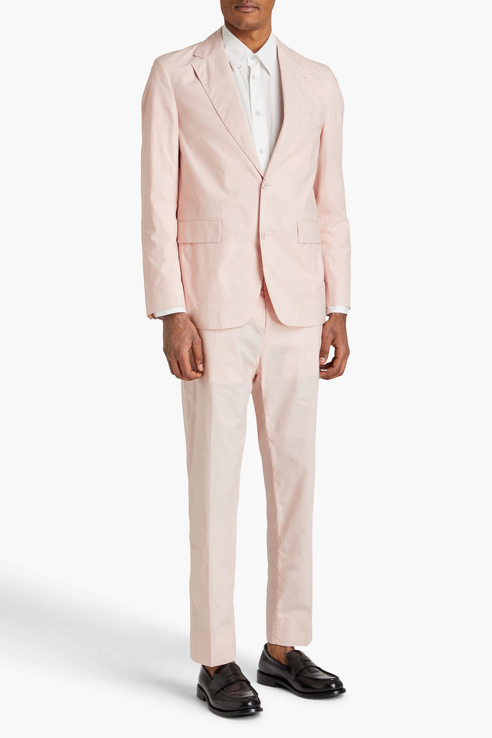 Officine Generale Arthus Blazer Aus Baumwollpopeline In Pastellrosa