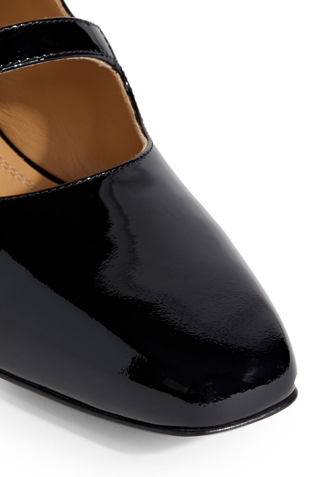 MAISON MARGIELA Buckled patent-leather flats