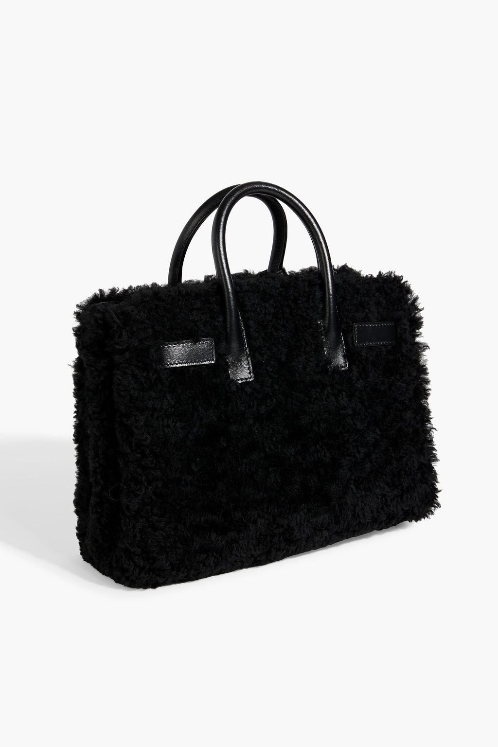 SAINT LAURENT Sac De Jour nano shearling tote