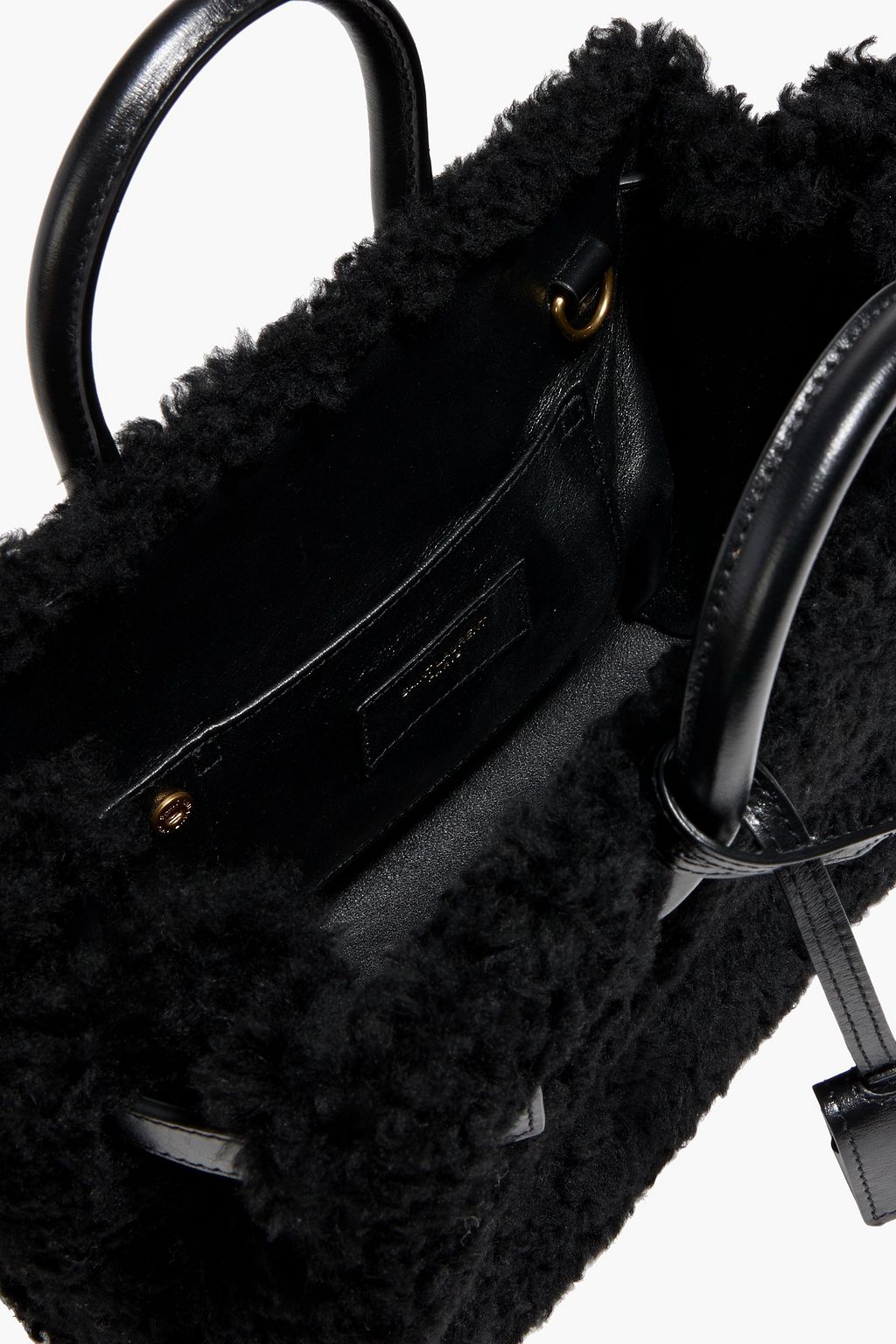 SAINT LAURENT Sac De Jour nano shearling tote