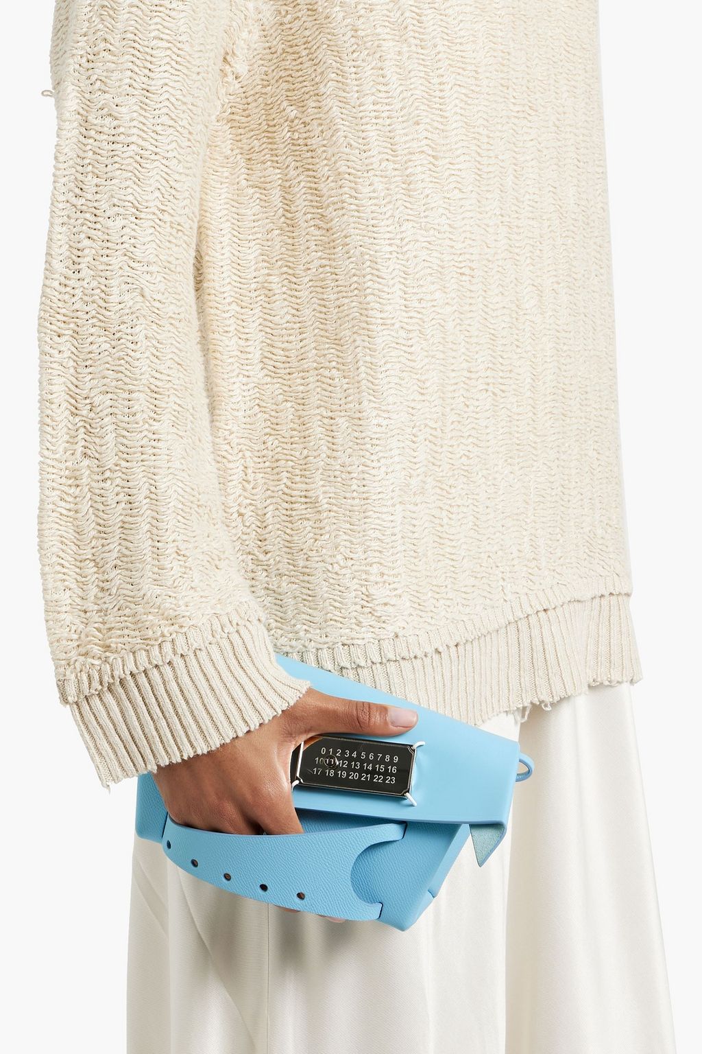 MAISON MARGIELA Snatched Classique small smooth and pebbled-leather shoulder bag